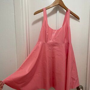 Syren Latex bubblegum pink empire waist dress size M